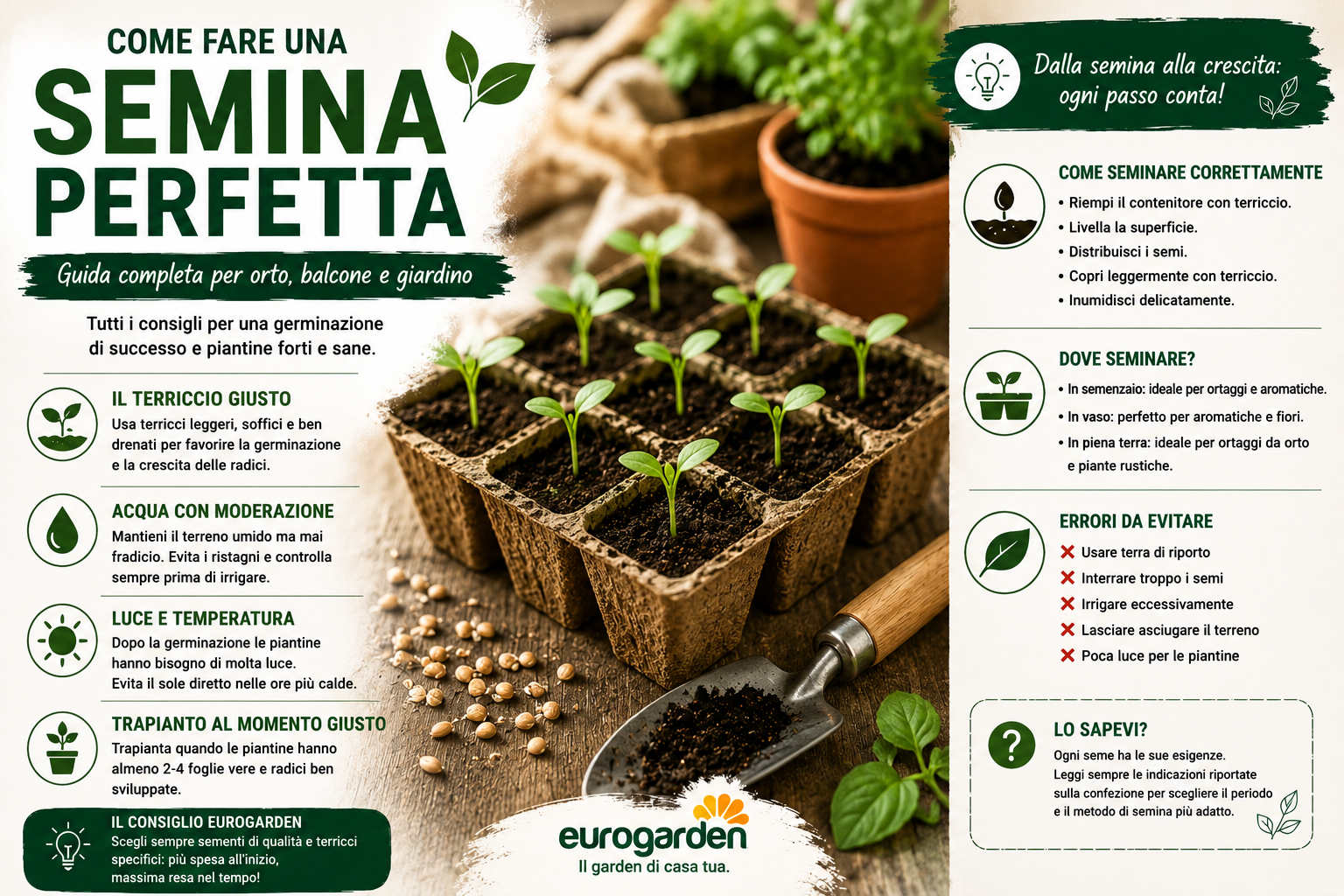 Come fare una semina perfetta: guida completa per orto, balcone e giardino
