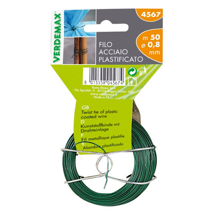 Filo in Acciaio Plastificato 50 m Ø 8 mm