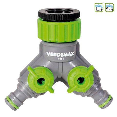 Adjustable 2-way tap connection 3/4“ - 1