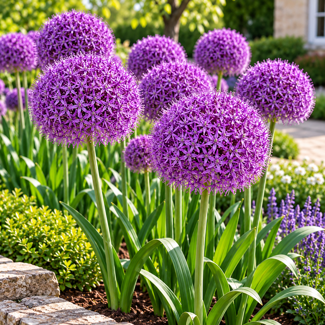 Allium Gladiator con grandi fiori viola sferici – confezione da 1 bulbo