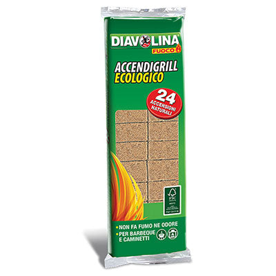Confezione di accendifuoco ecologico Diavolina Fuoco da 24 tavolette