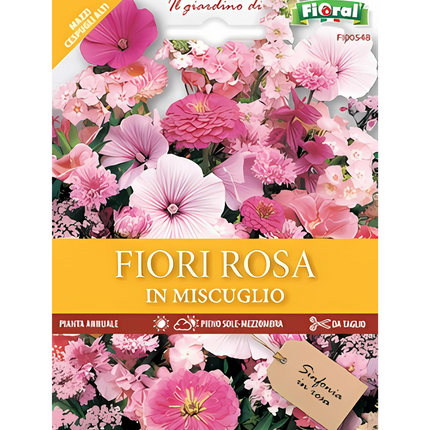 Semi di Fiori Rosa in Miscuglio