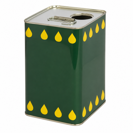 Lattina per Olio in Banda Stagnata Quadrata – 3 e 5 Litri Senza Tappo