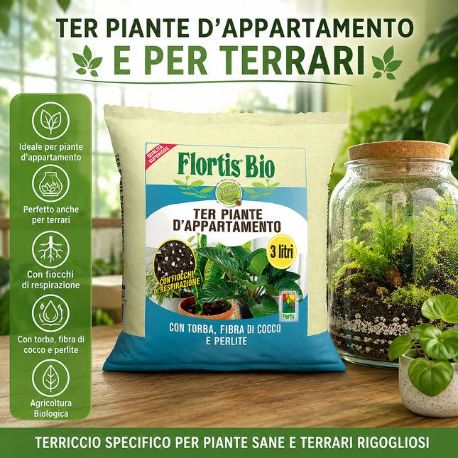 Terriccio Piante D'Appartamento 3 Litri - EUROGARDEN